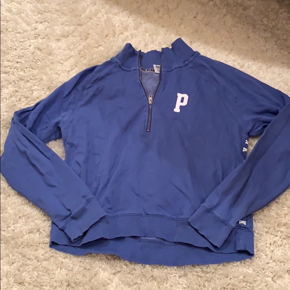 Pull over three quarter zip